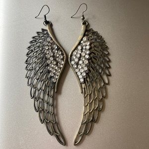 Massive unique angel wing earrings